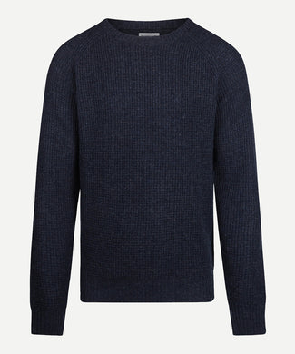 Trui Grofgebreid Ronde Hals | Navy