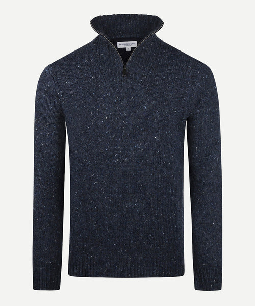 Trui Fisherman Ritskraag | Navy