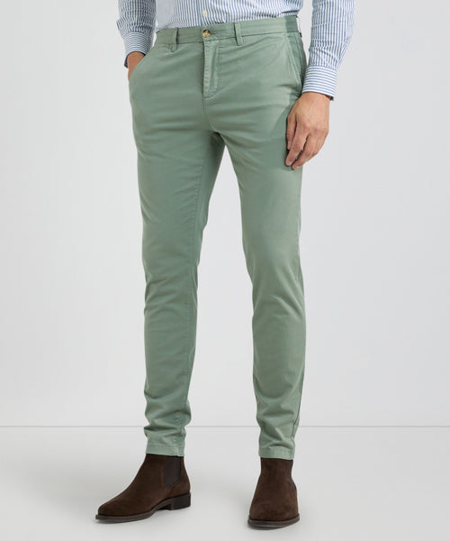 Chino Garment Dyed Slim Fit | Dark Sage