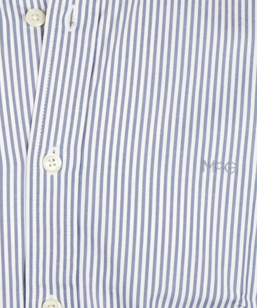 Overhemd Poplin Streep | Faded Blue