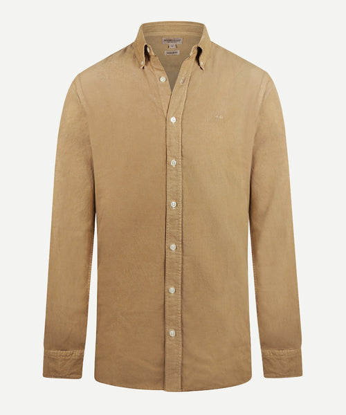 Overhemd corduroy garment dyed | Sand