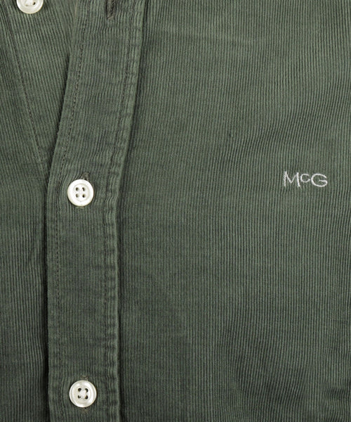 Overhemd corduroy garment dyed | Dark Sage