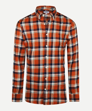 Overhemd Flannel Grote Ruit | Winter Orange