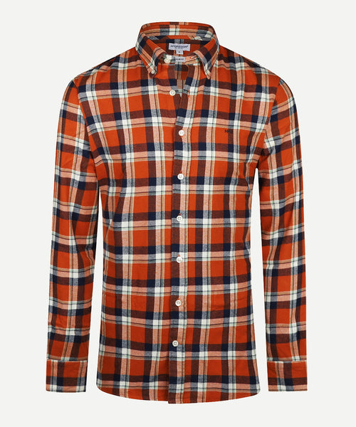 Overhemd Flannel Grote Ruit | Winter Orange