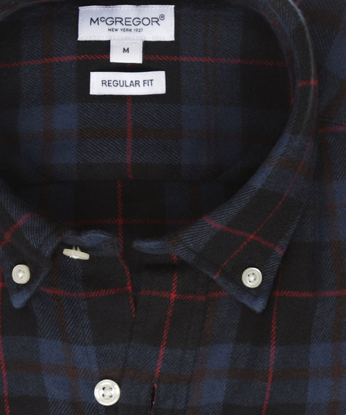 Overhemd Flannel Tartan | Navy