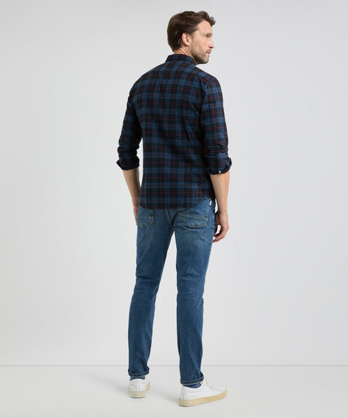 Overhemd Flannel Tartan | Navy