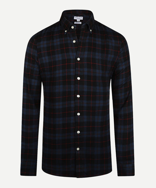 Overhemd Flannel Tartan | Navy