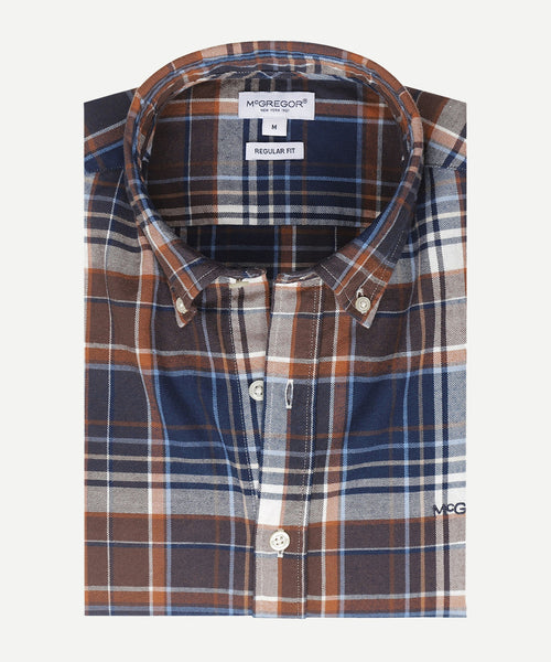 Overhemd Flannel Multi Ruit | Chesnut