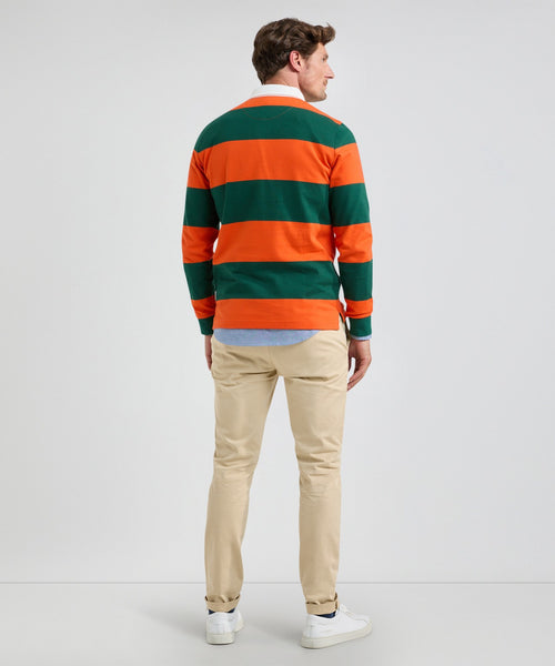 Rugbytrui Big Stripe | Dark orange