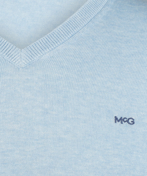 Trui V-hals Cotton | Light Blue