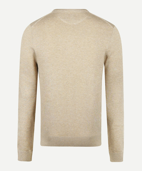 Sweater V-neck Cotton | Sand