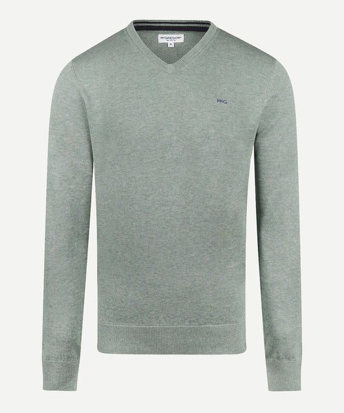 Sweater V-neck Cotton | Ice Green