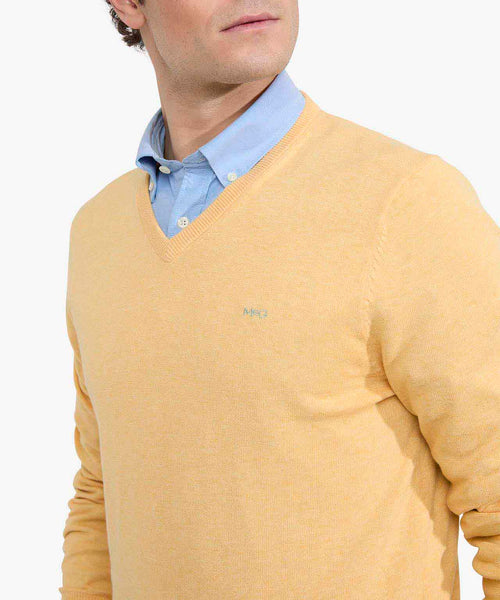 Sweater V-neck Cotton | LemonYellow