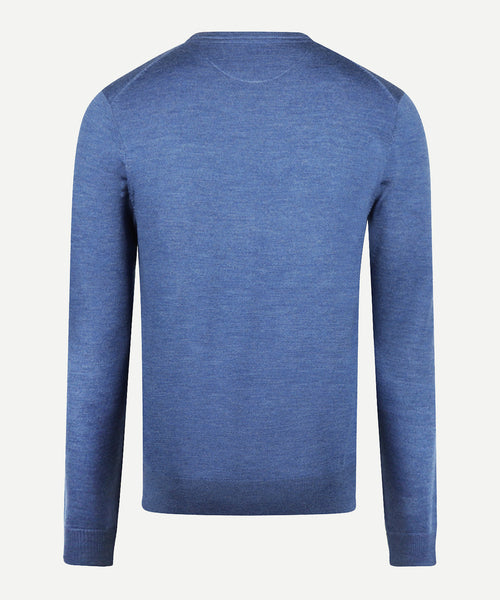 Sweater V-neck Luxe Merino | Vintage Blue