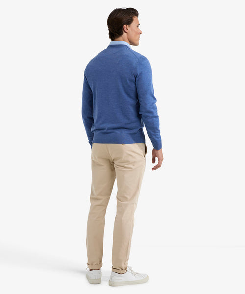 Sweater V-neck Luxe Merino | Vintage Blue