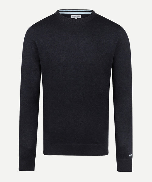 Sweater Round Neck Cotton | Navy