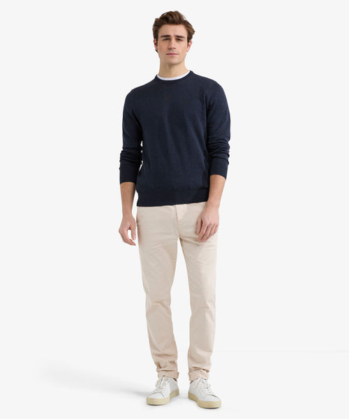 Sweater Round Neck Cotton | Navy