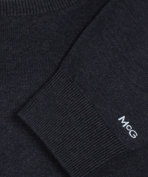 Sweater Round Neck Cotton | Navy