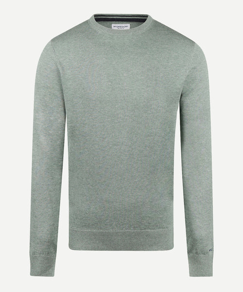 Sweater Round Neck Cotton | Ice Green