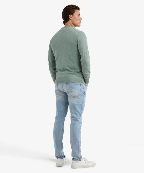 Sweater Round Neck Cotton | Ice Green
