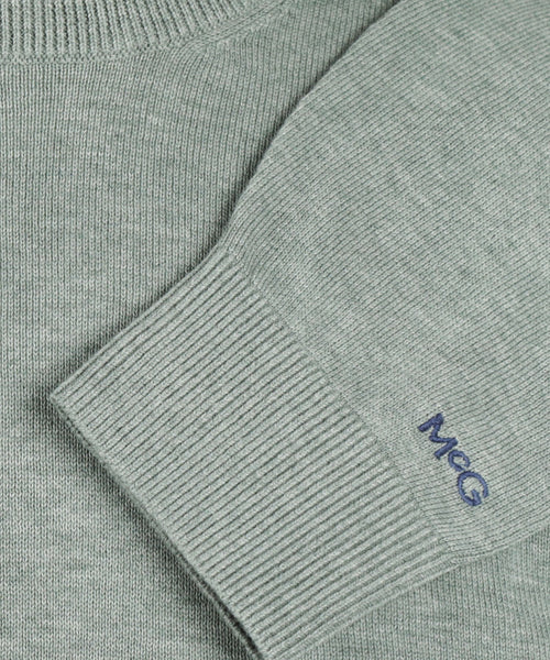 Sweater Round Neck Cotton | Ice Green