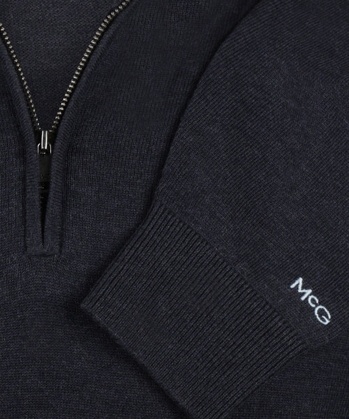 Trui Ritskraag Cotton | Navy
