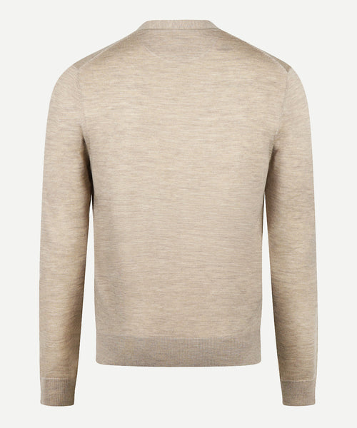 Vest Luxe Merino Knoopsluiting | Sand