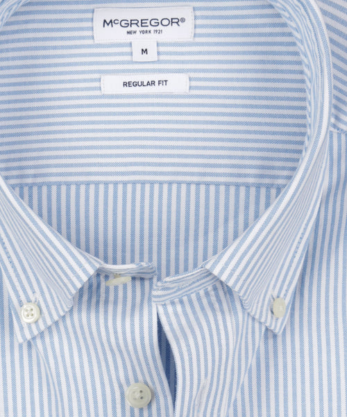 Shirt Oxford Stretch Small Stripe | Light Blue