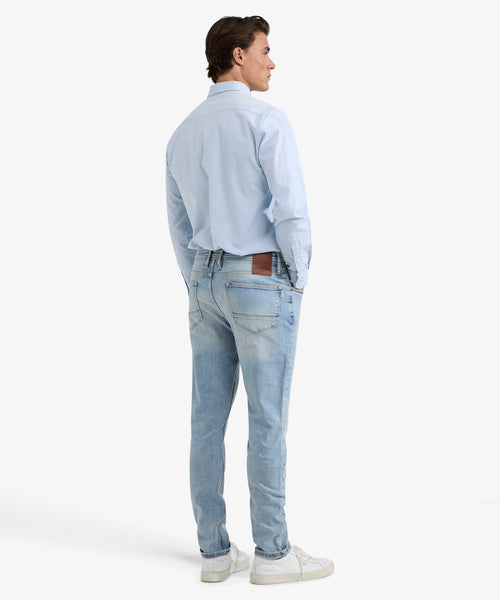 Shirt Oxford Stretch Small Stripe | Light Blue