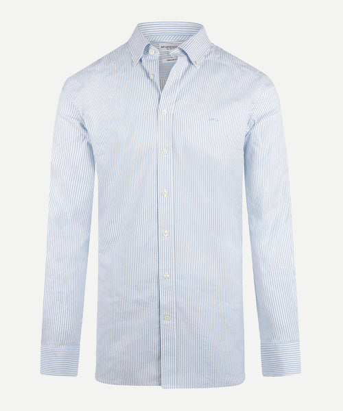 Shirt Oxford Stretch Small Stripe | Light Blue