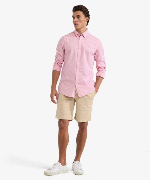 Shirt Poplin Stretch Stripe | Coral Red