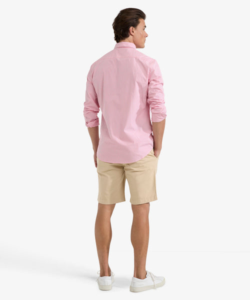 Shirt Poplin Stretch Stripe | Coral Red