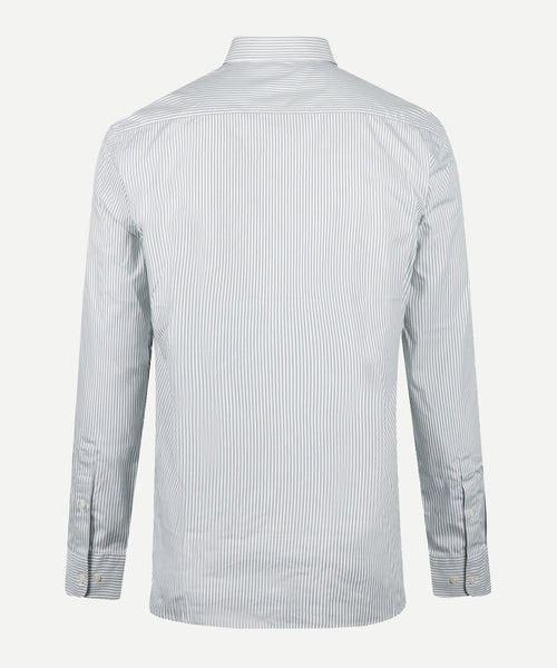 Shirt Poplin Stretch Stripe | Light Olive