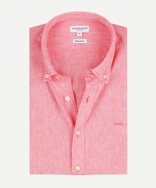Shirt Linen Cotton | Coral Red