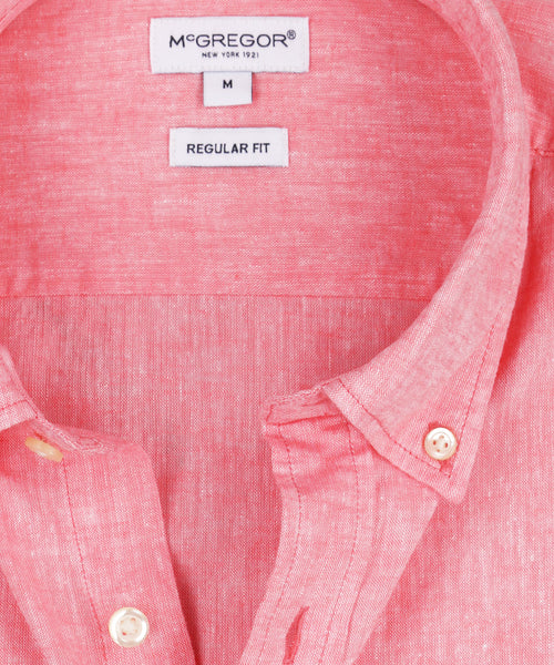 Shirt Linen Cotton | Coral Red
