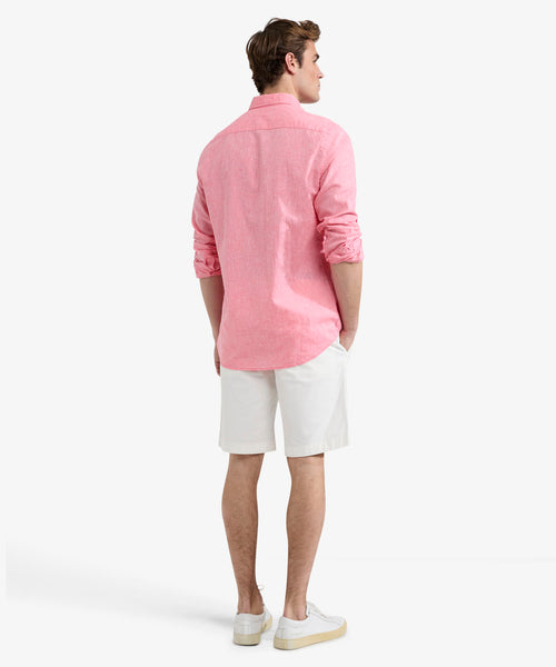 Shirt Linen Cotton | Coral Red