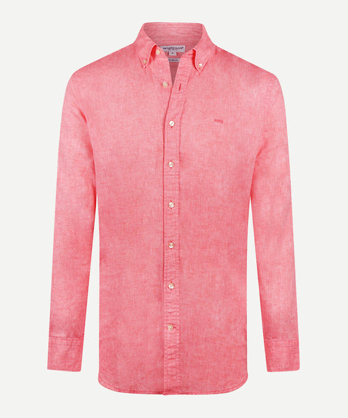 Shirt Linen Cotton | Coral Red