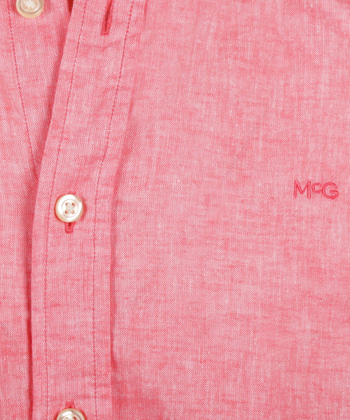 Shirt Linen Cotton | Coral Red