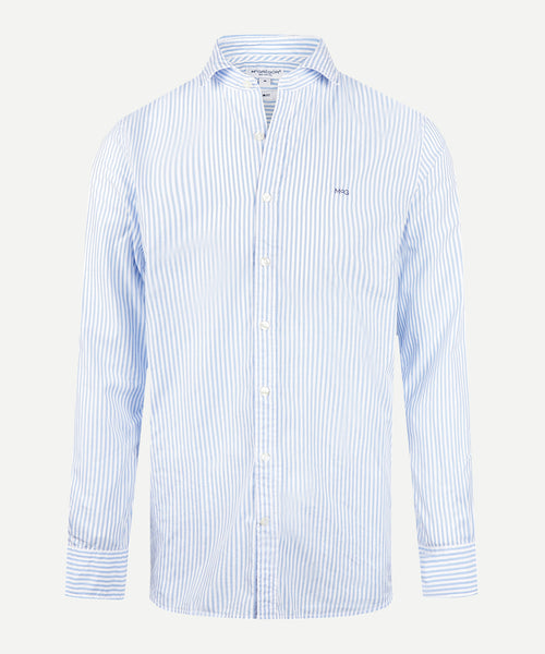 Shirt Slim Fit Large Stripe | Medium Blue