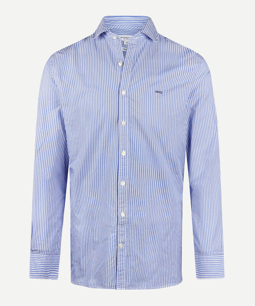 Shirt Slim Fit Double Stripe | Medium Blue