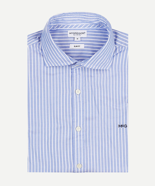 Shirt Slim Fit Stripe | Medium Blue