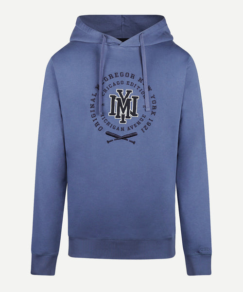 Hoodie with NY Graphic | Vintage Blue