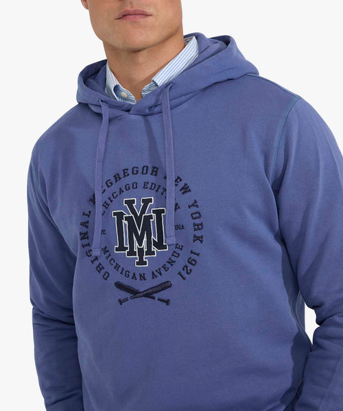 Hoodie with NY Graphic | Vintage Blue