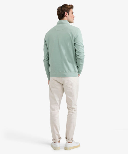 Sweater Half Zip with Emblem | Ice Green
