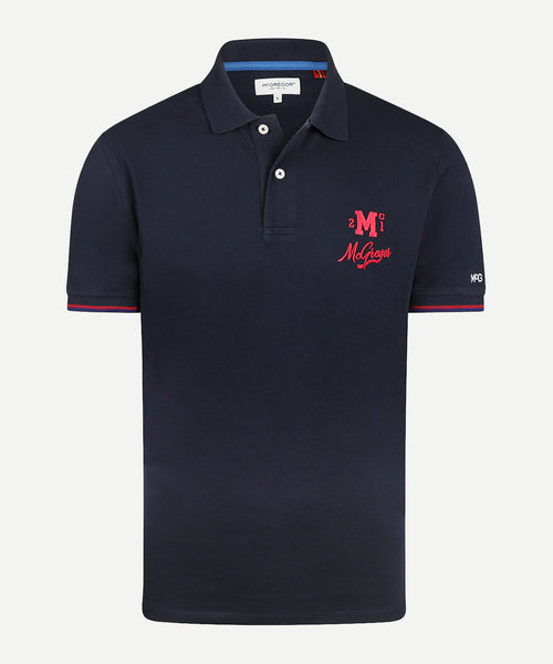 Polo Piqué with Emblem | Navy