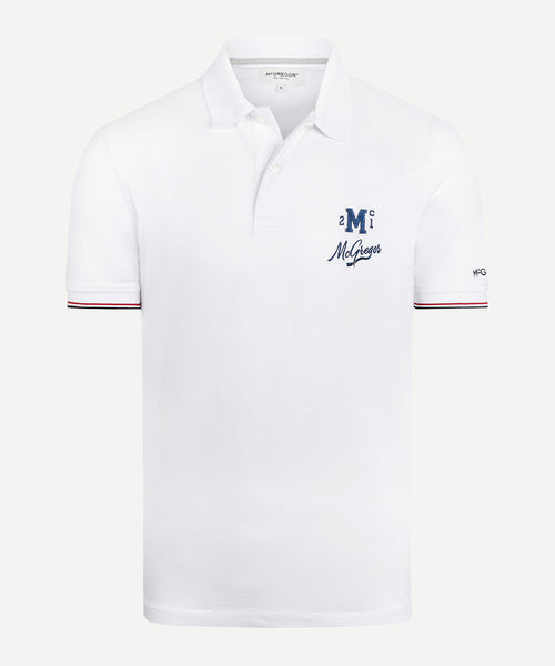 Polo Piqué met Embleem | White