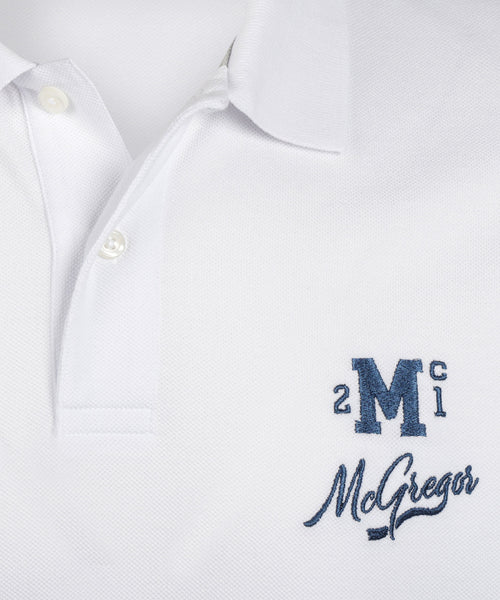 Polo Piqué met Embleem | White
