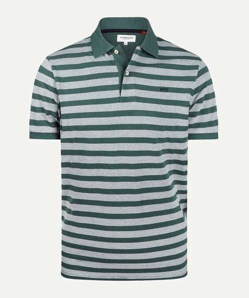 Polo Piqué Oxford Striped | Dark Green