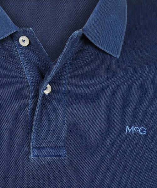 Polo Piqué Garment Dyed | Medium Blue