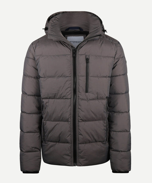 Hooded Bomber Jacket | Dark Grey